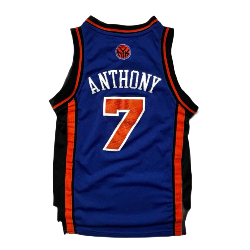 Adidas New York Knicks #7 Carmelo Anthony Blue NBA Swingman Jersey - Picture 5 of 7